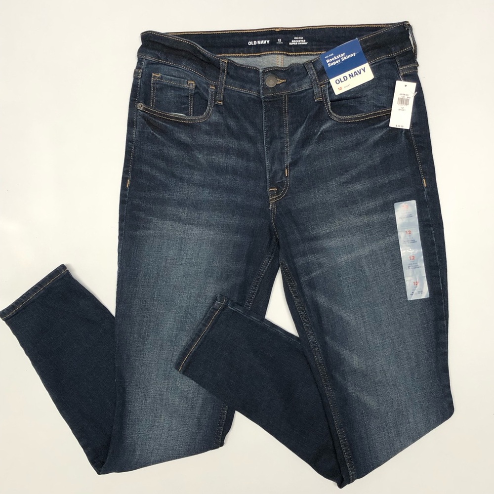 Old navy rockstar super skinny jeans size 12 short